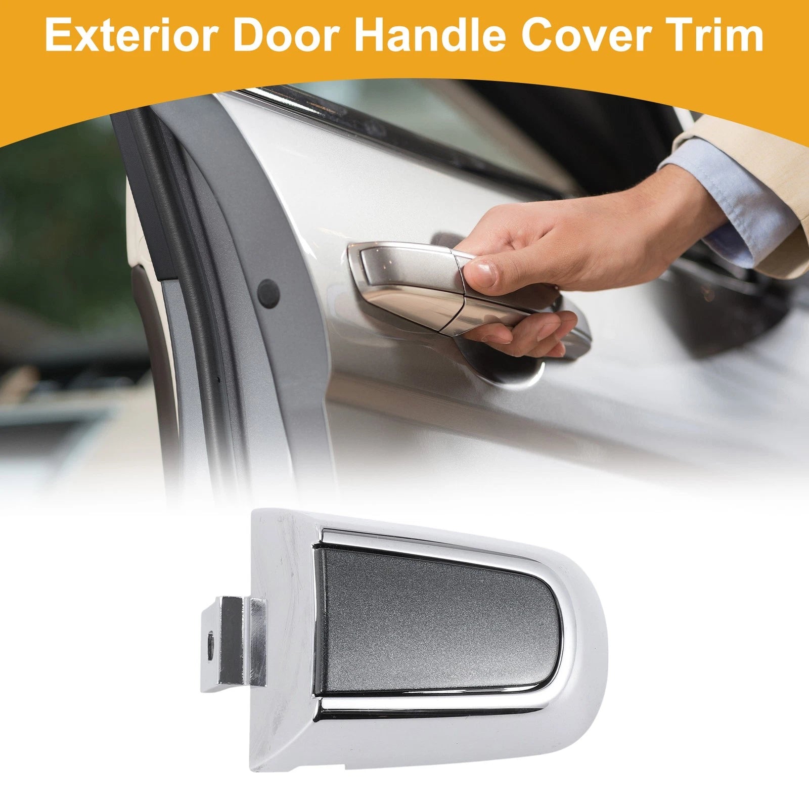 Exterior Door Handle Cover Trim for Chevrolet Malibu (2016–2018) Grey ABS
