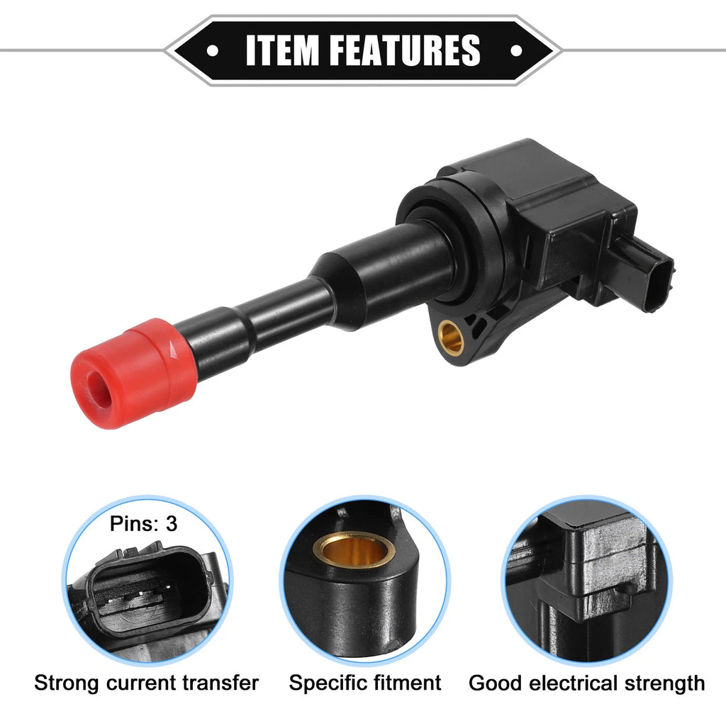Set of 4 Ignition Coils for Honda Civic L4 1.3L (2003–2010) 30521-PWA-003