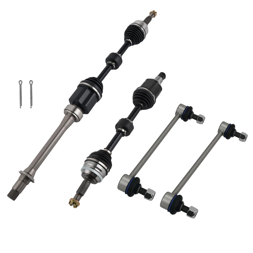 Set of 4 CV Axle Shafts & Sway Bar Links for Toyota Camry L4 (2007–2009)