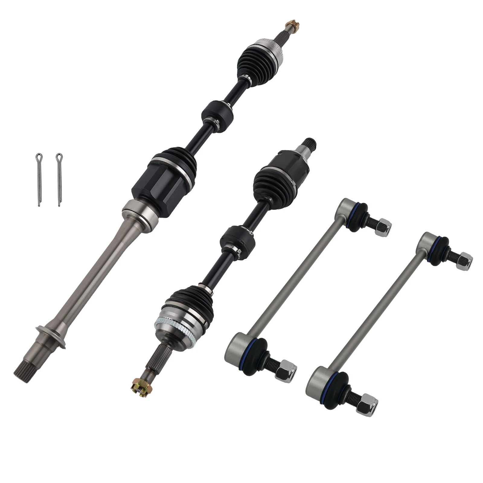 Set of 4 CV Axle Shafts & Sway Bar Links for Toyota Camry L4 (2007–2009)