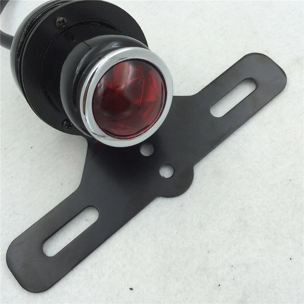 1" Round Tail Brake Light for Honda Shadow, Yamaha Vstar, Suzuki Boulevard, Kawasaki