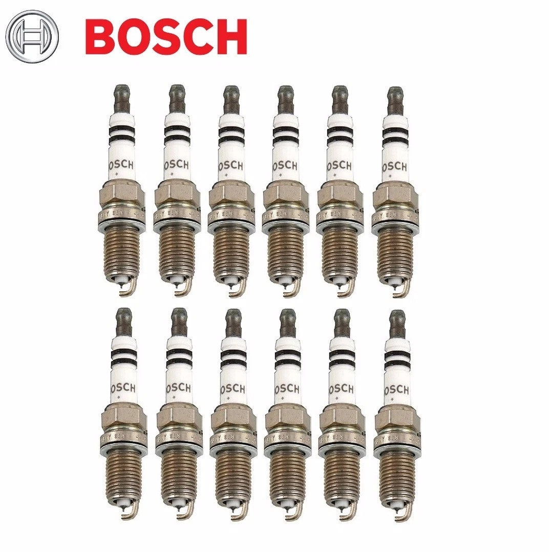 Set of 12 Bosch FR8DPP33 7422 Platinum Plus Spark Plugs for