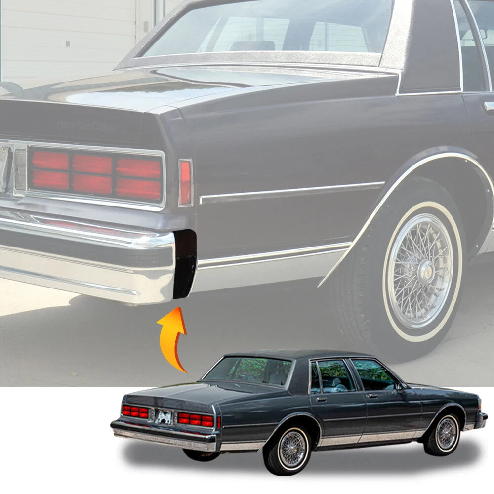 Rear Bumper Fillers for Chevrolet Caprice (1986–1990) Black