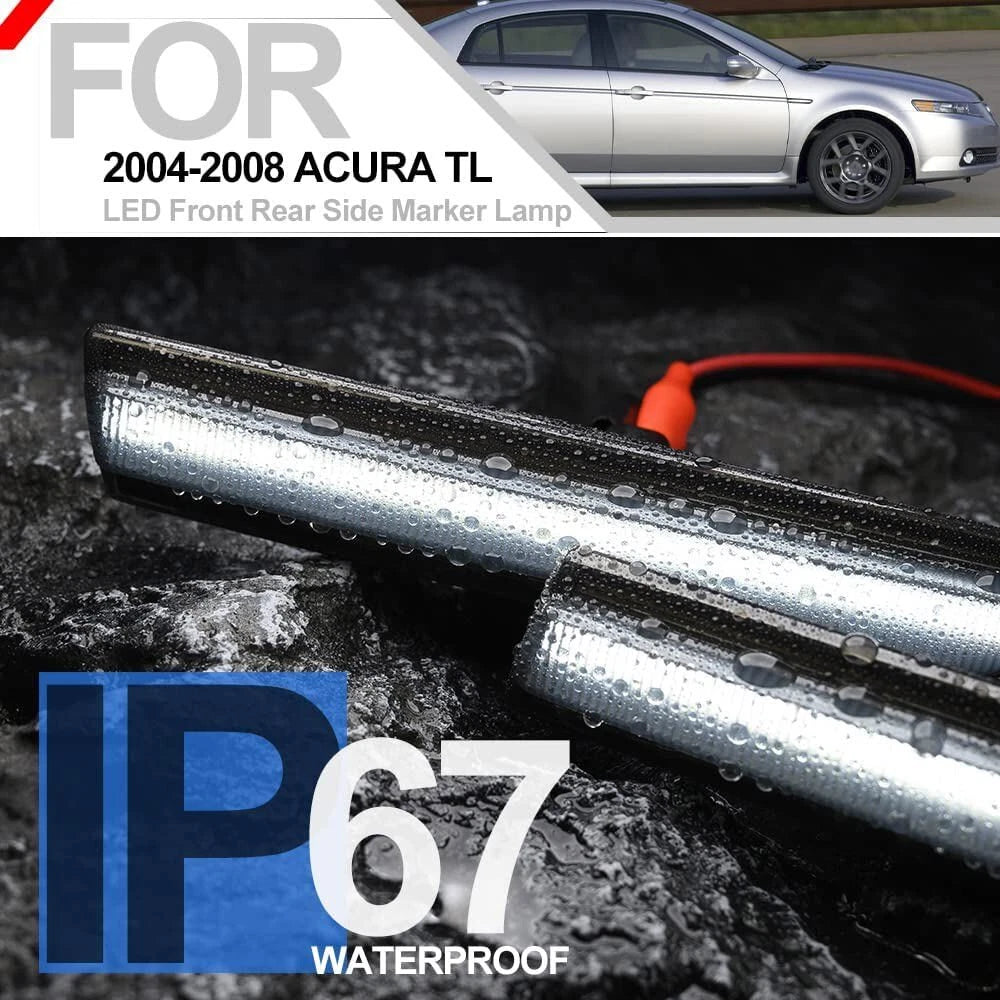 Smoked Lens LED Fender Side Marker Lights for Acura TL (2004–2008)