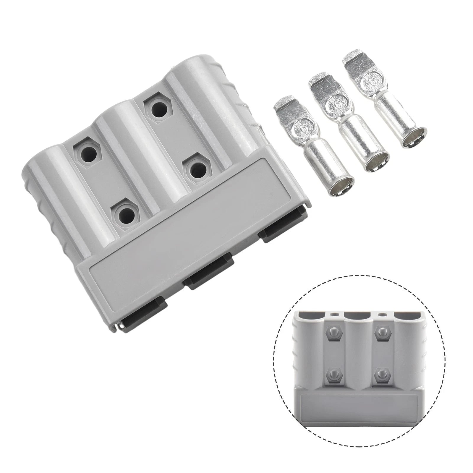 Set of 2 Anderson Plug Cable Terminal Battery Power Connector 50A/600V