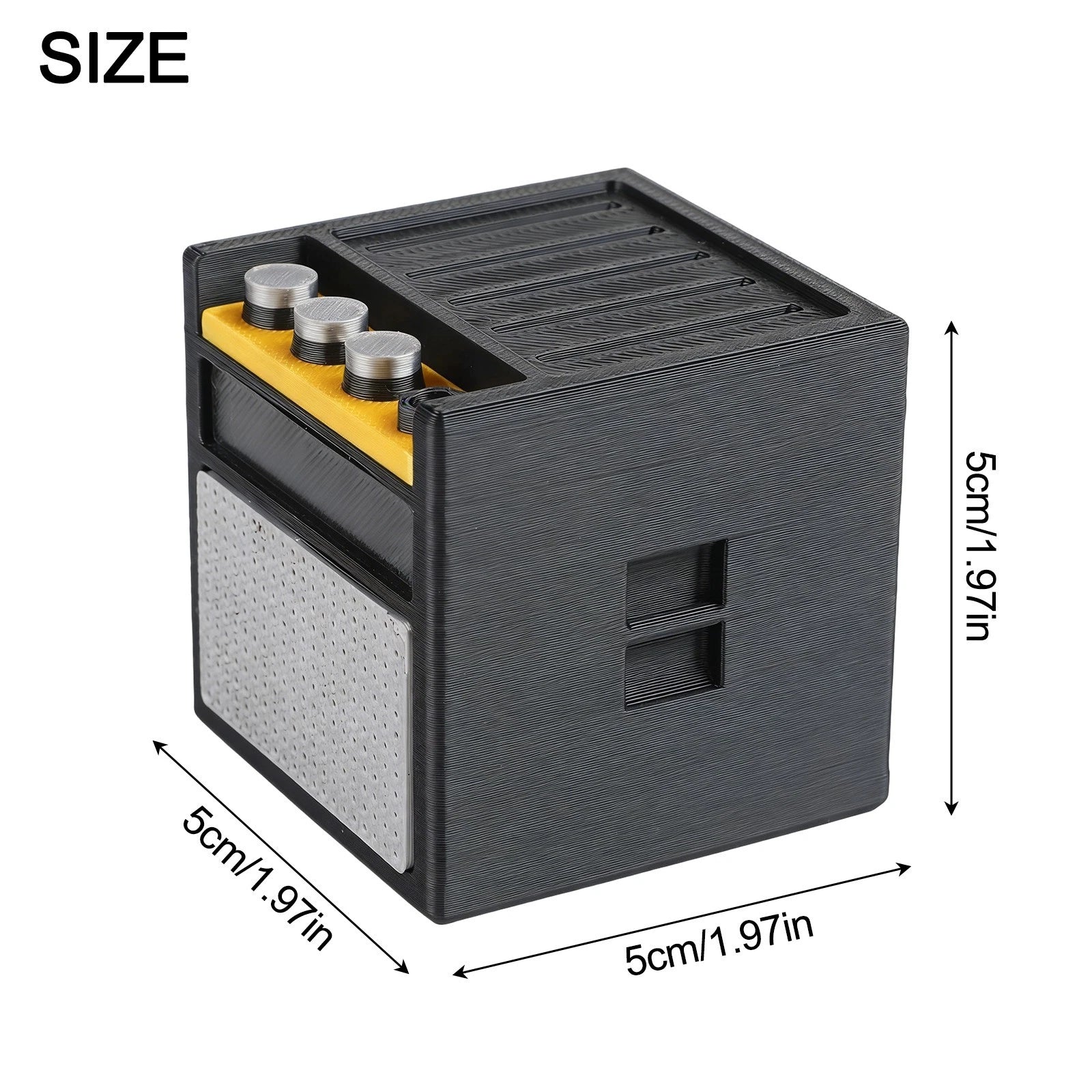 Guitar Pick Organizer Box for Compact Use (1.69 x 1.69 x 1.69 Inches)