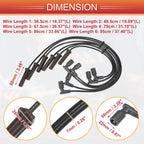 6X Spark Plug Wire Ignition Coil Cable No.12635741 for Buick Lucerne (2006–2011)