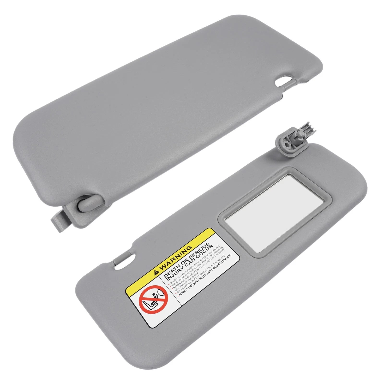 Set of 2 Gray Sun Visors for Hyundai Accent (2011–2015) 1E 1.6L