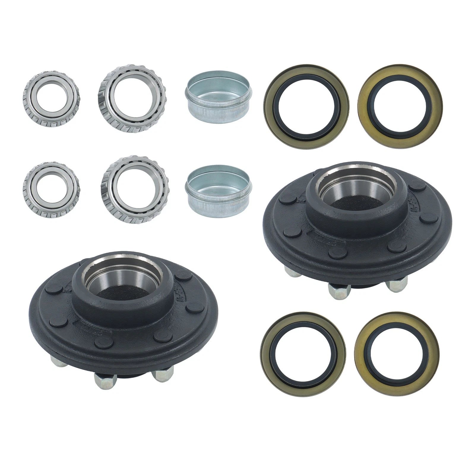 8 Lug 6.5" Trailer Hub Kit for 7000lbs Trailers (Fits 42 Spindle)
