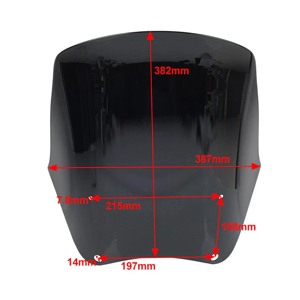 15" Windshield for Harley Dyna Low Rider Fat Street Bob (2006-2017)