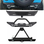 Front Bumper with D-Rings & LED Lights for Jeep Wrangler (1987–2006)