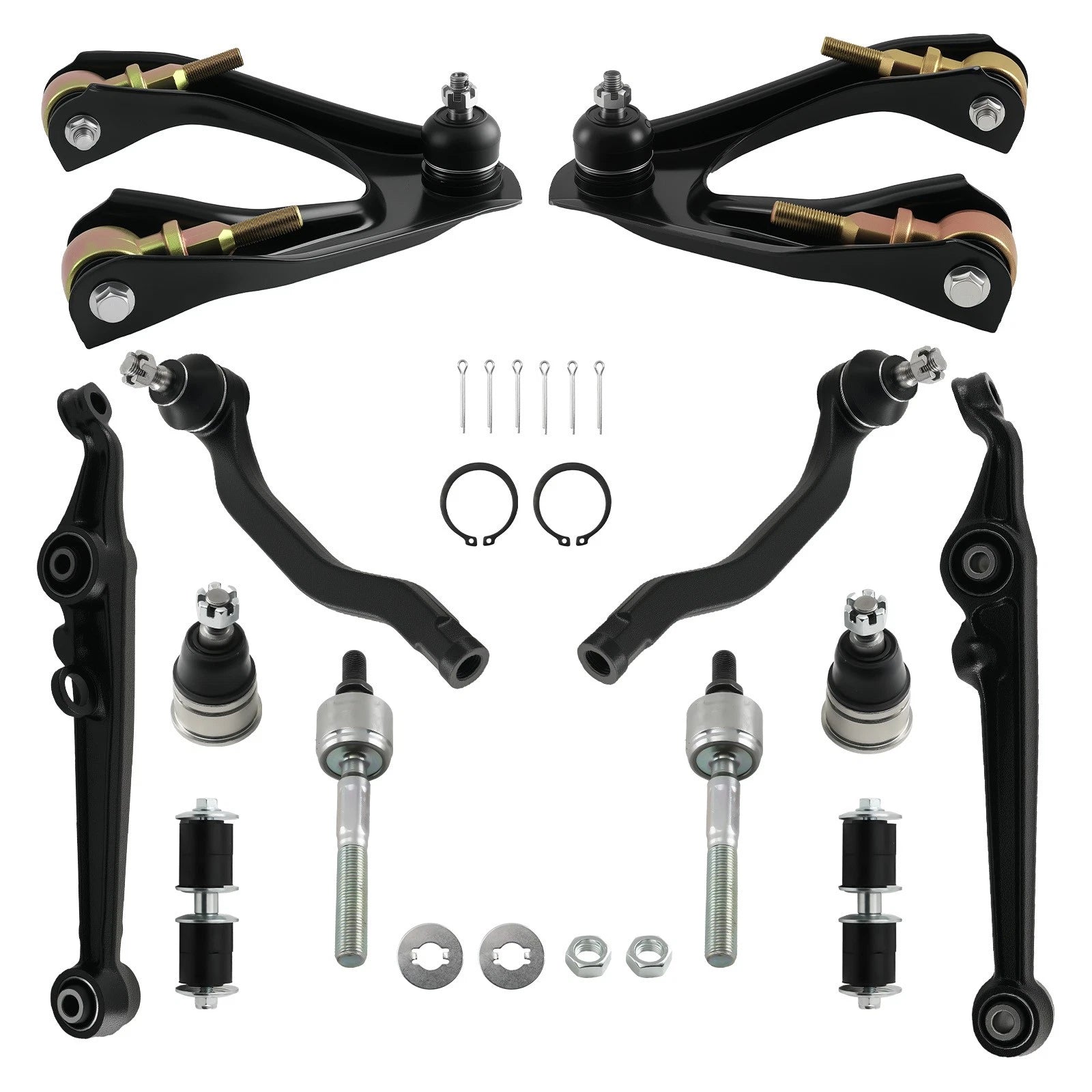 12pcs Suspension Control Arms Sway Bar Tie Rods for Honda Accord (1990–1993)