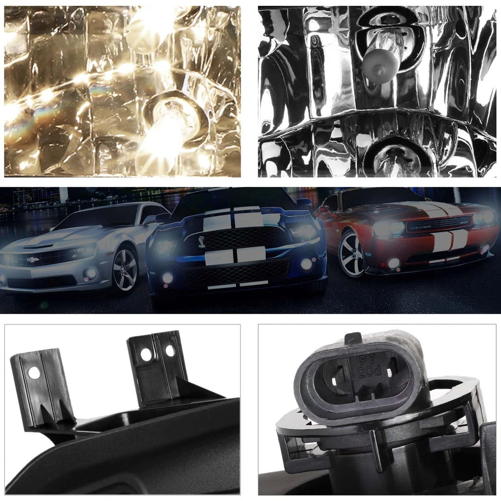 Clear Lens Front Bumper Fog Lights + Switch for Ford F-150 (2015–2017)