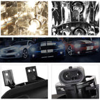 Clear Lens Front Bumper Fog Lights + Switch for Ford F-150 (2015–2017)