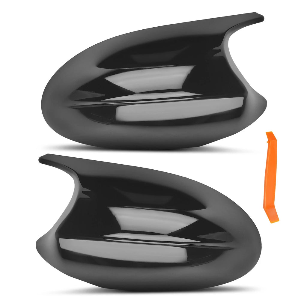 Set of 2 Door Side Mirror Cover Caps for BMW E92/E93 (2006–2009) 51167135098 Black ABS