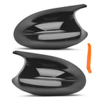 Set of 2 Door Side Mirror Cover Caps for BMW E92/E93 (2006–2009) 51167135098 Black ABS