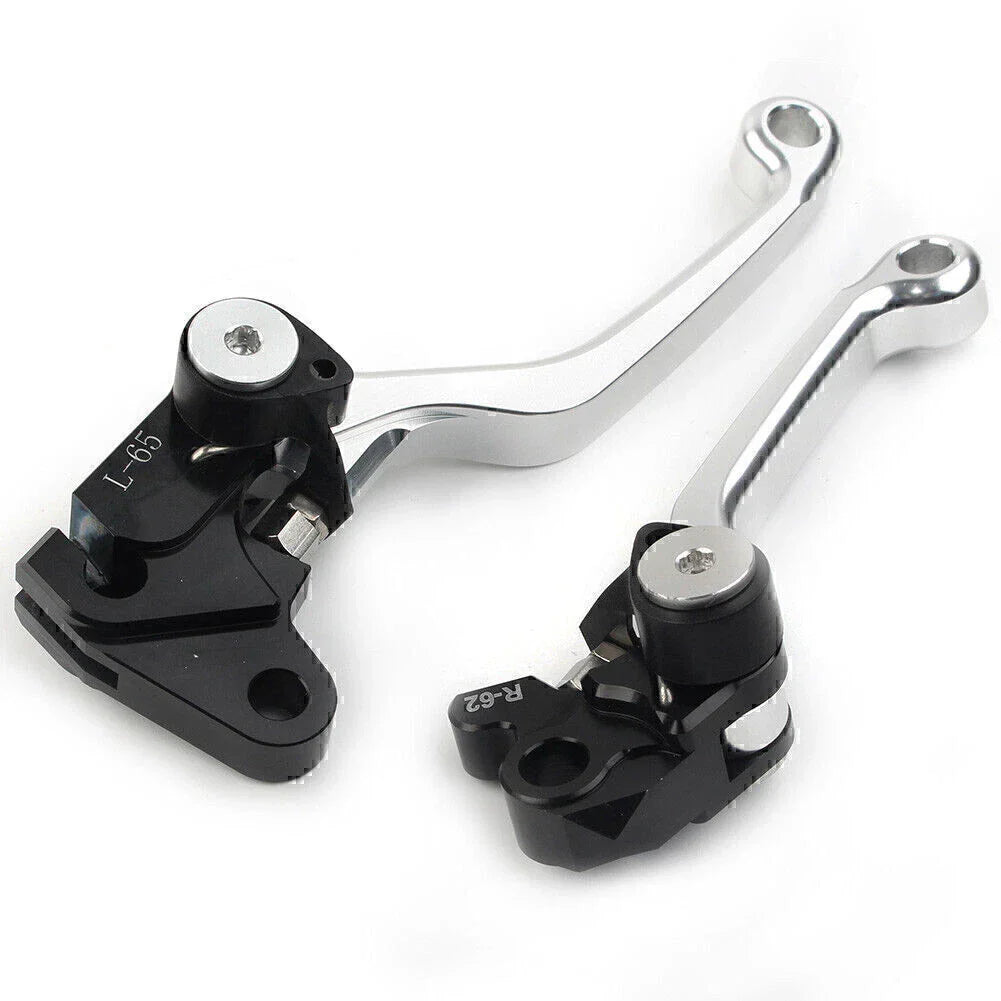 Silver Pivot Brake Clutch Levers for YAMAHA WR 250F WR 450F (2001-2016)