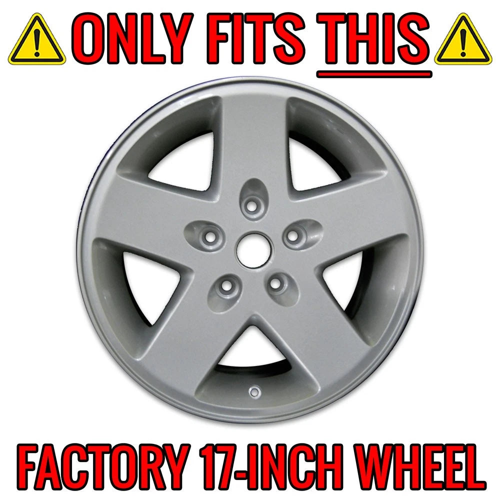 17 Inch Matte Black Wheel Skins for Jeep Wrangler JK (2007–2017)
