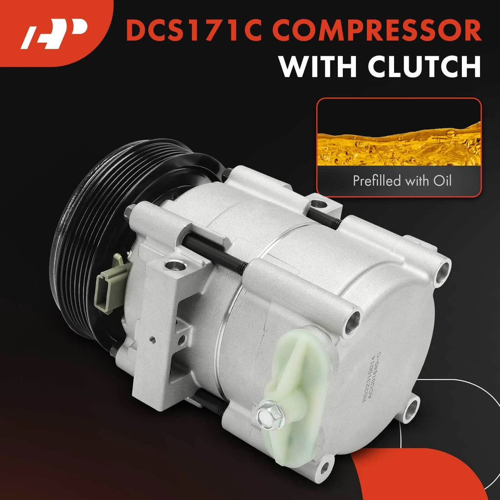 A/C Compressor with Clutch for Ford F-150 F-250 F-350 F-450 (2000–2023)