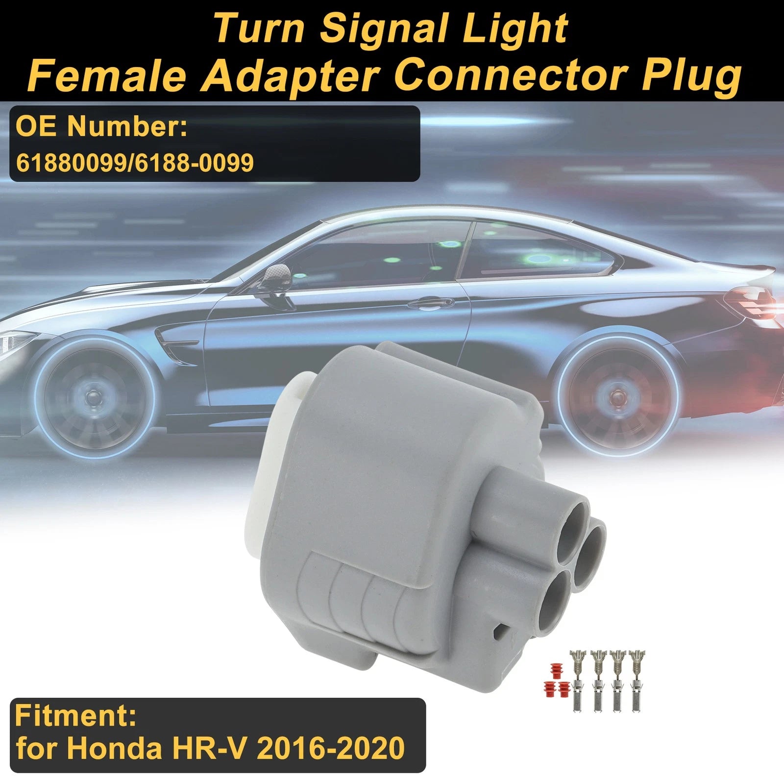 3 Pin Turn Signal Light Connector Plug for Honda HR-V (2016–2020)