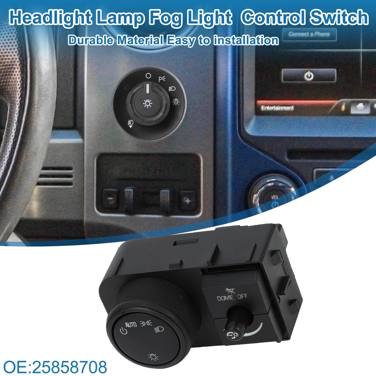 Fog Light Control Switch No. 25858708 for Cadillac Escalade (2008–2014)