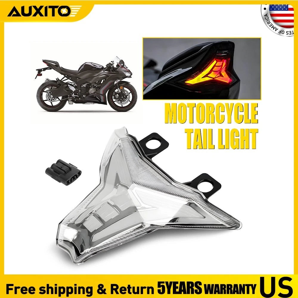 LED Rear Tail Light Brake Turn Signal for Kawasaki Ninja ZX-6R ZX636 (2019–2023)