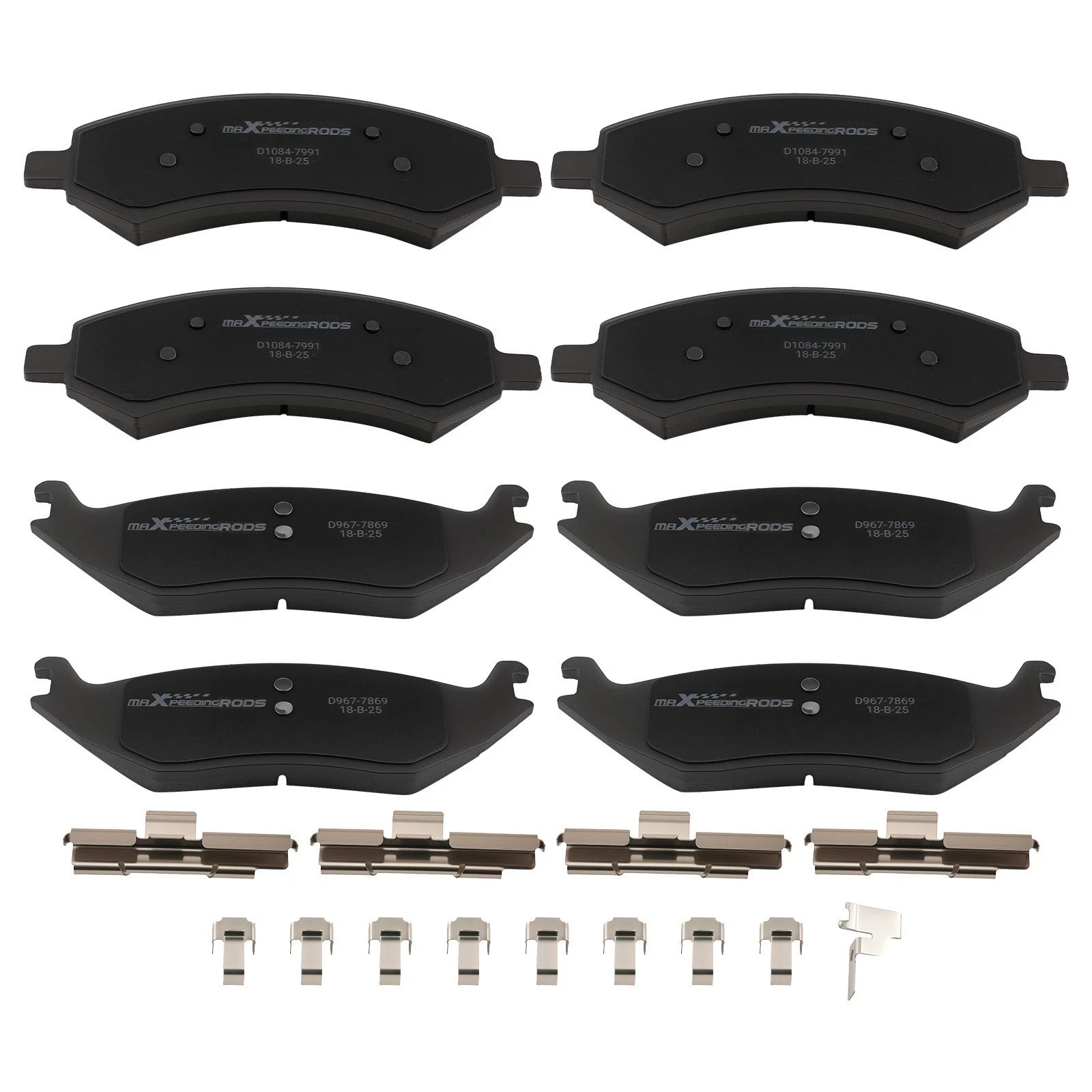 Front & Rear Ceramic Brake Pads Kit for Dodge Durango (2007–2009) P-1084 P-967