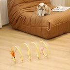Folded Cat Tube Tunnel for Kittens - Interactive Decompression Toy