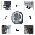Pair Headlamp Assembly Clear for Jeep Renegade (2015-2018)