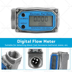 1 Inch Turbine Digital Flow Meter for Diesel Water Fuel (10-100 LPM)