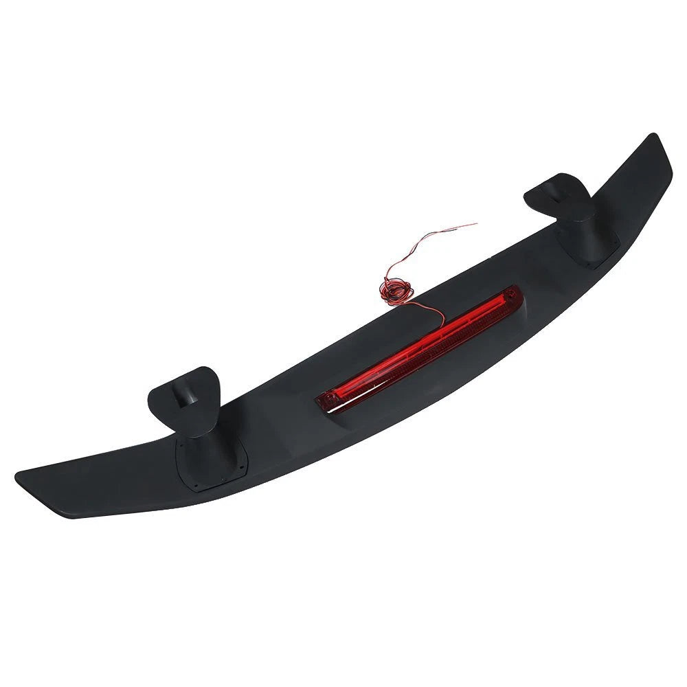 2X Matte Black Trunk Spoiler Wing with LED Lights for Universal Fit
