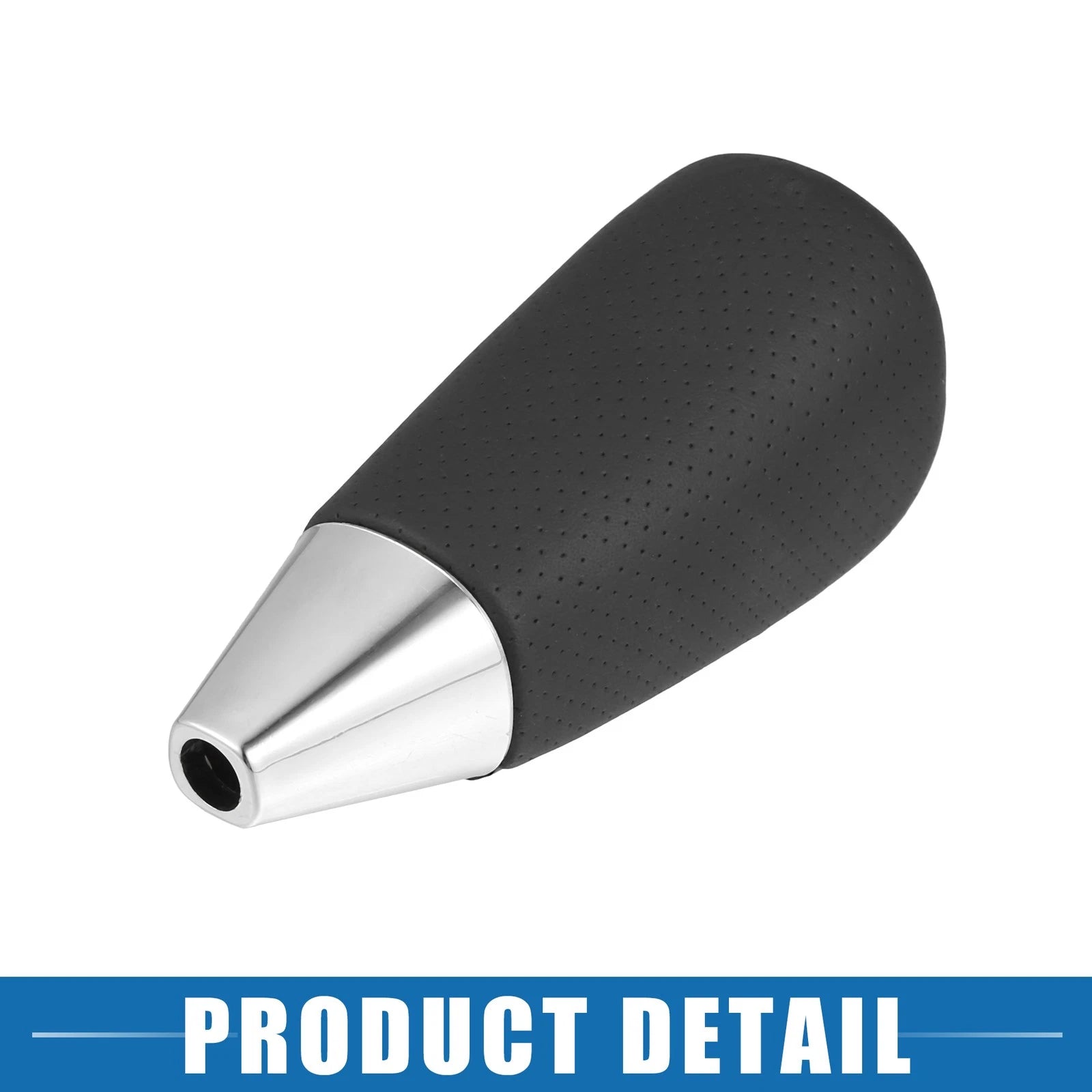 Automatic Gear Shift Knob for Toyota (Black Faux Leather, Perforated)