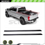 Set of 2 Black Side Bed Caps for Chevy Silverado GMC Sierra (1999–2006)