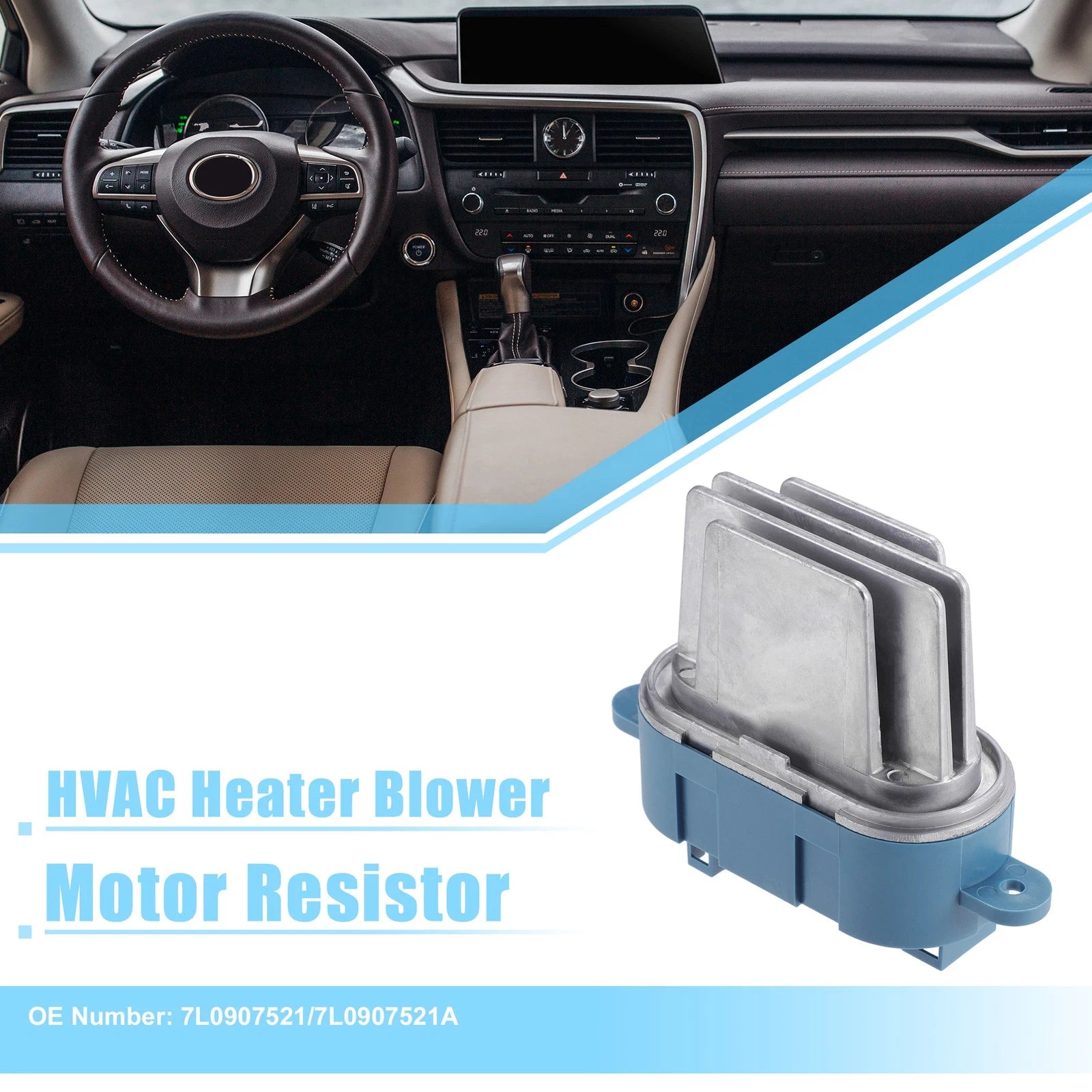 HVAC Heater Blower Motor Resistor for Audi Q7 (2008–2015) No. 7L0907521/7L0907521A