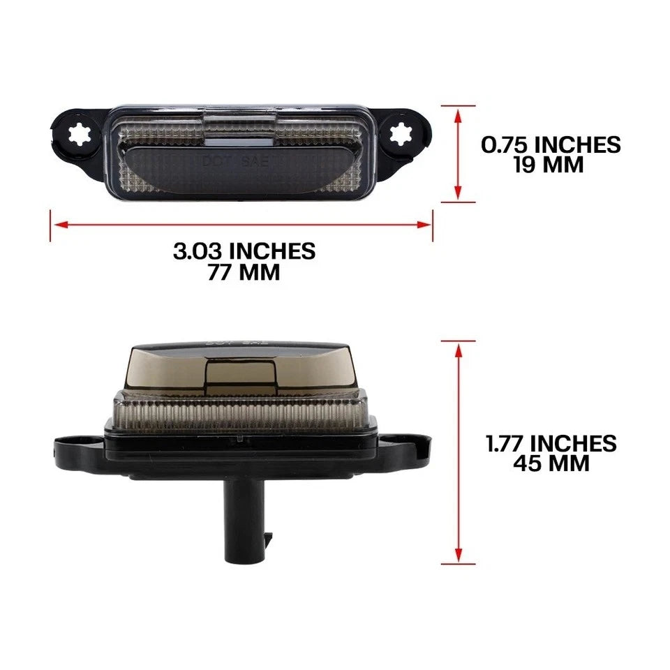 Smoked Amber LED Hood Scoop Marker Lights for Dodge RAM 1500 TRX (2021–2025)