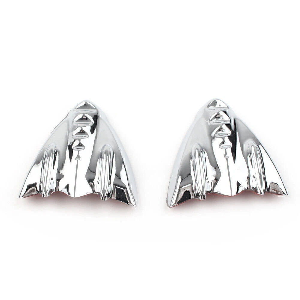 Chrome Inner Fairing Mirror Block Off Cover Plates for Harley Street Glide (2006–2013)