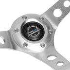 NRG Innovations RST-006WT-Y 350mm Deep Dish Leather Steering Wheel for Universal