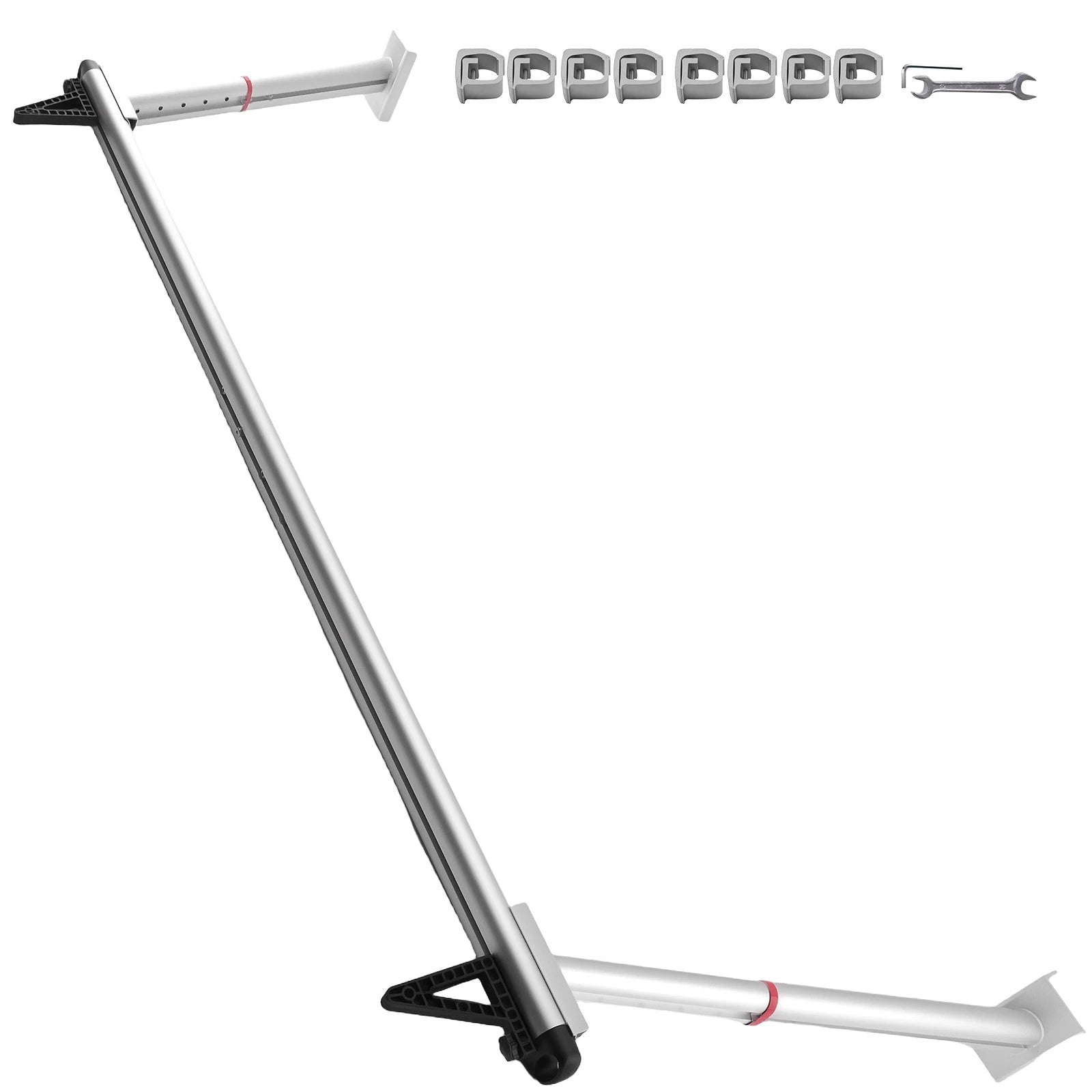 2Pcs Adjustable Aluminum Truck Bed Ladder Rack for