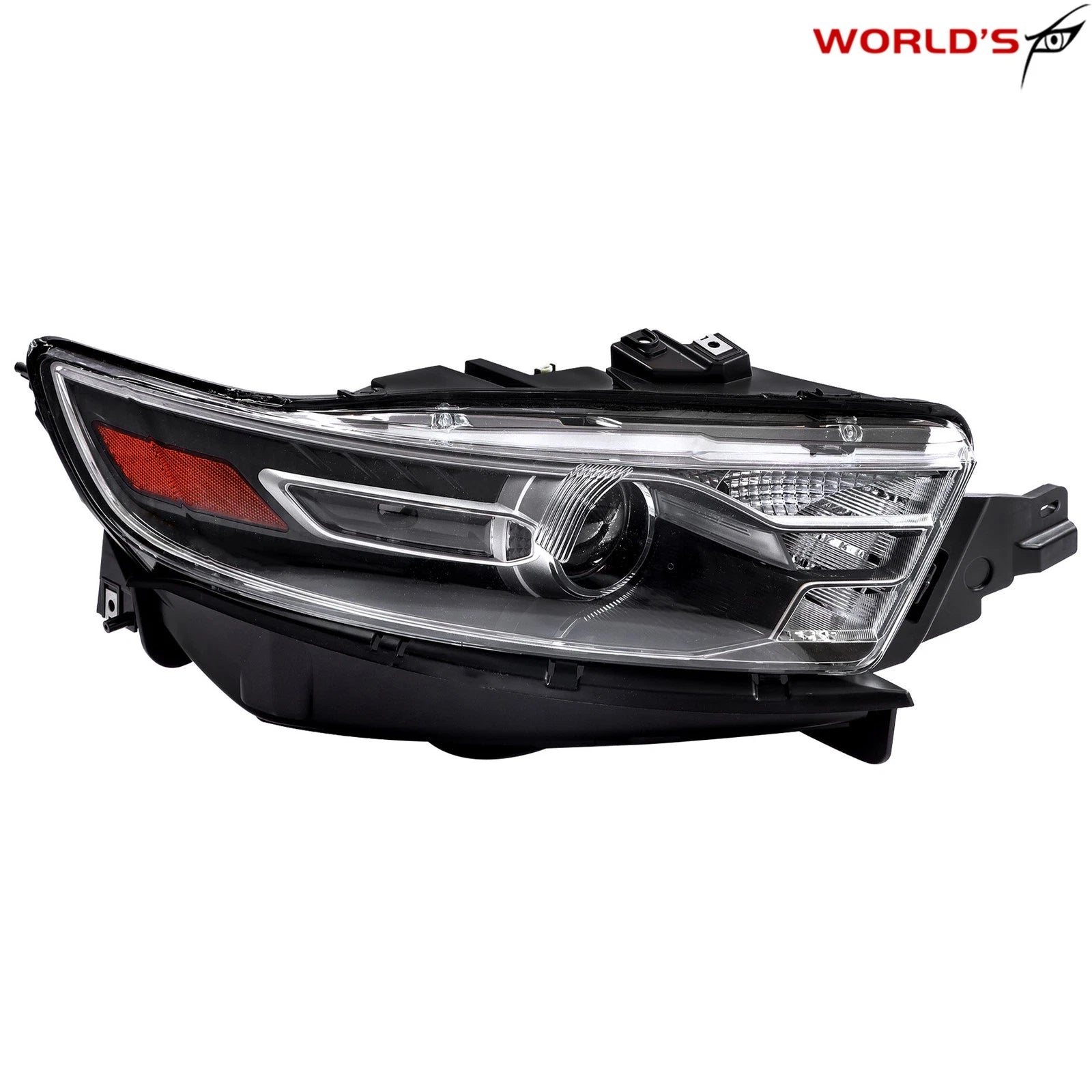 Halogen Projector Headlight with Gray Trim for Ford Taurus (2014–2016)