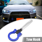 Tow Hook Screw On Round Ring for Mitsubishi Lancer EVO X (2008–2015) - Blue