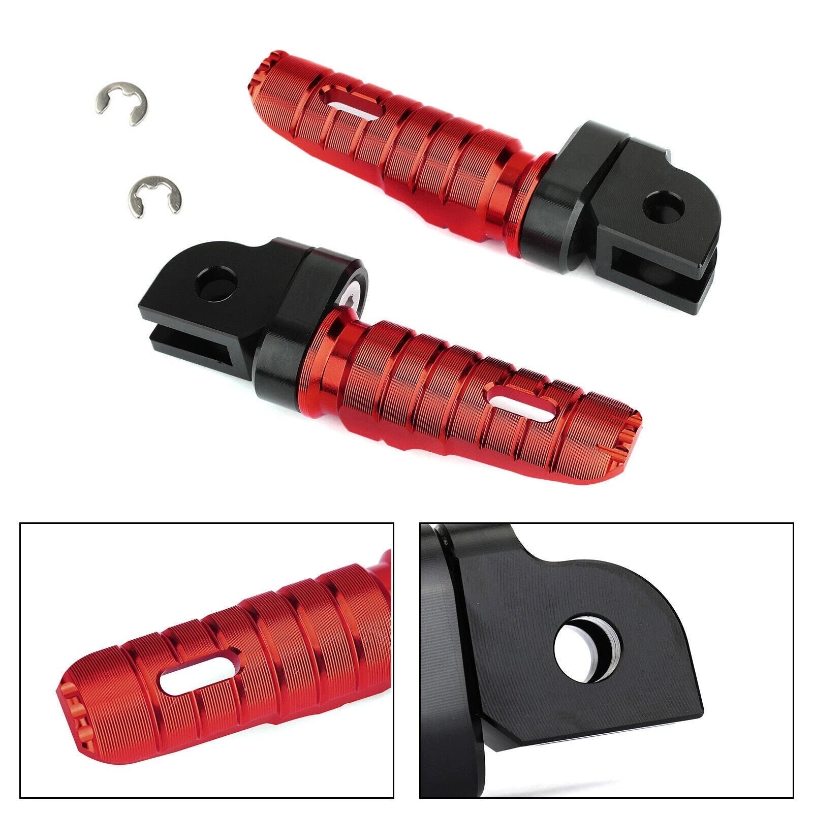 Front Footrests Foot Pegs for Yamaha FZ-07 FZ-09 FJ-09 FZ-10 XSR 700 900 FZ8 (2013–2020) Red