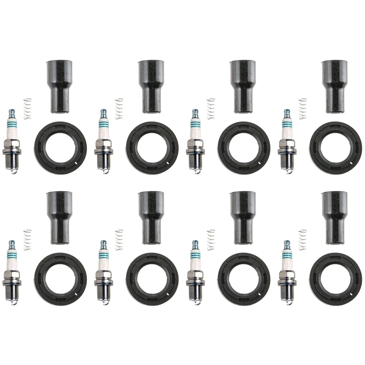 Set of 8 Denso Iridium Power Spark Plugs & Coil Boots for 4Runner Sequoia Tundra (2000–2023)