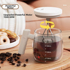 Glass Cup Mixer for Coffee Tea (Rechargeable 7000 RPM)