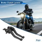 Adjustable Short Brake Clutch Levers for Suzuki SV650 (1999–2010) Solid Black