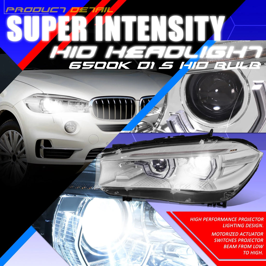 LED Sequential HID Projector Headlights for BMW X5 X6 (2014–2019)