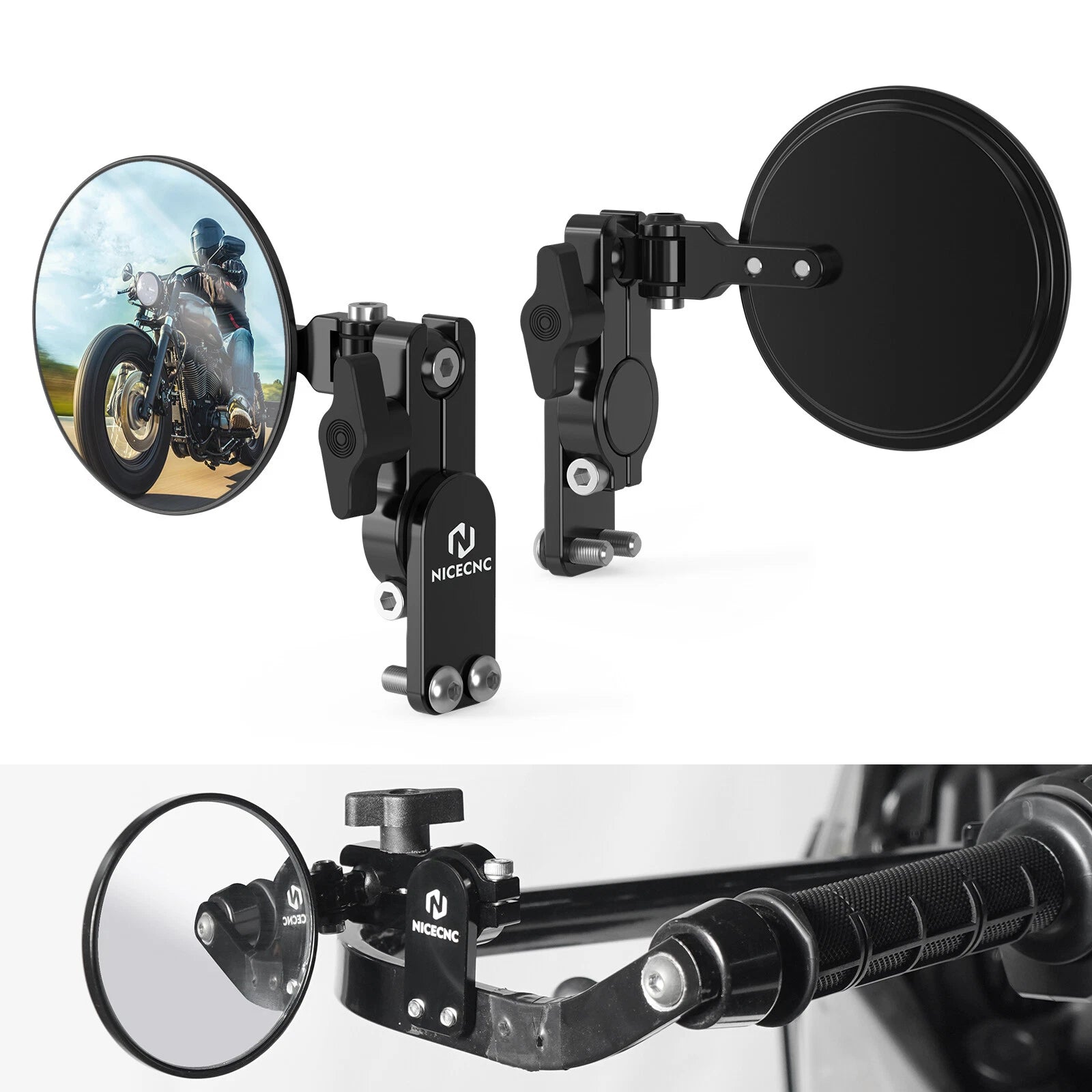 Adjustable Rearview Mirror for Suzuki RMZ250 RMZ450 WR250F (2007–2023)