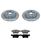 DuraGo Rear Rotors & Akebono ProACT Ceramic Brake Pads Kit for Continental