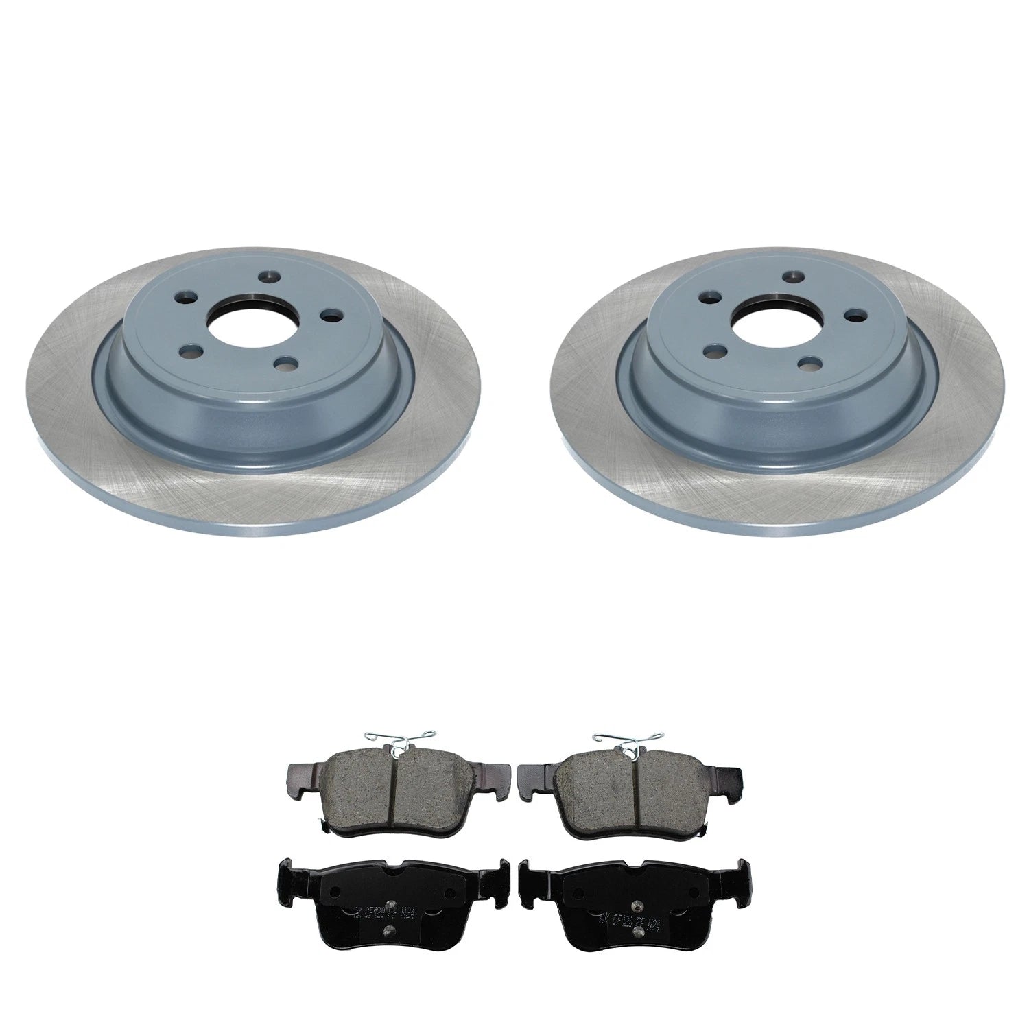 DuraGo Rear Rotors & Akebono ProACT Ceramic Brake Pads Kit for Continental