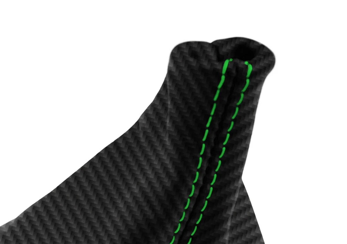 Manual Shift Boot for Chevrolet Camaro (1982–1992) Carbon Fiber Green Stitch