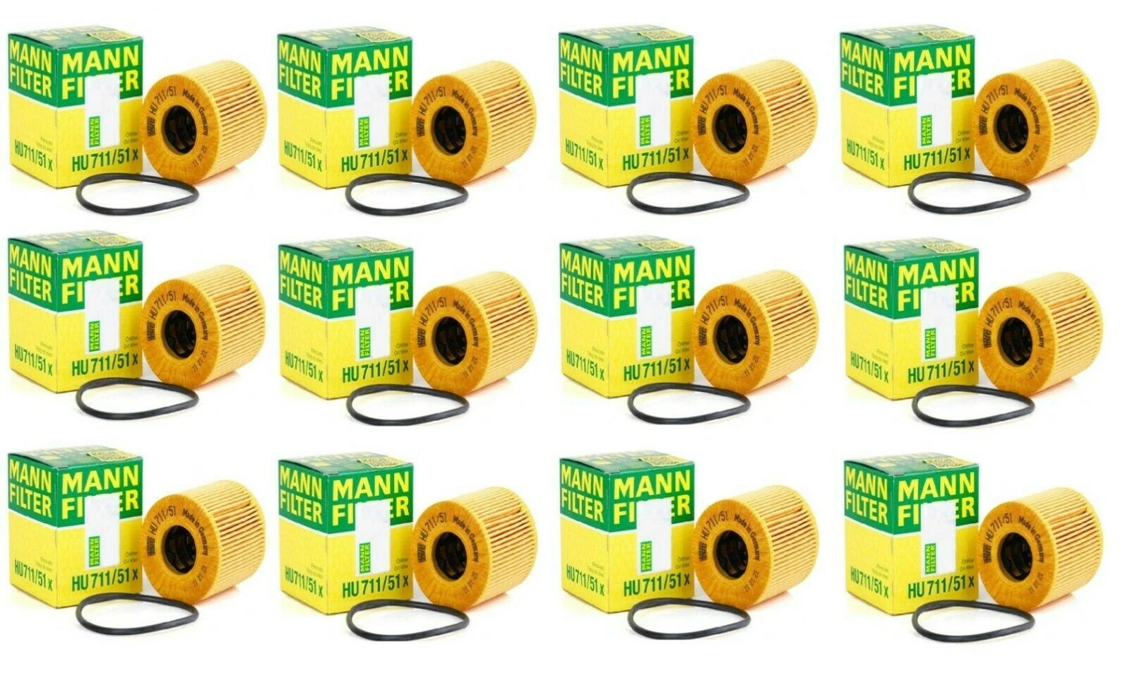 Set of 12 Oil Filters HU71151X for Mini Cooper R55 R56 R57 R59 R60 (2007–2015)